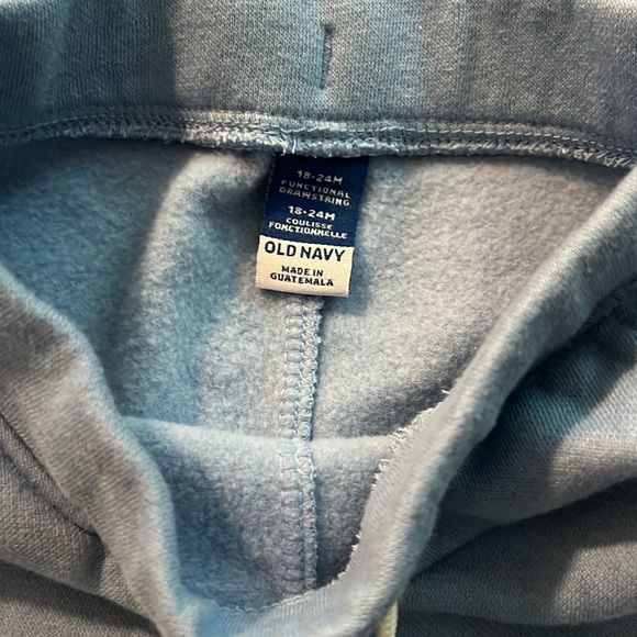 ♻️ 3/$25 ♻️ OLD NAVY size: 18-24m UNISEX 2 piece sweatsuit, blue, hoody - Picture 5 of 9